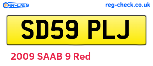 SD59PLJ are the vehicle registration plates.