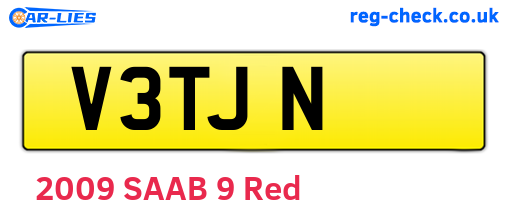 V3TJN are the vehicle registration plates.