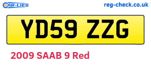 YD59ZZG are the vehicle registration plates.