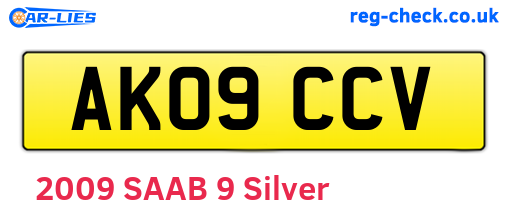 AK09CCV are the vehicle registration plates.