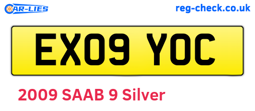 EX09YOC are the vehicle registration plates.