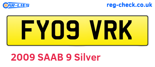 FY09VRK are the vehicle registration plates.