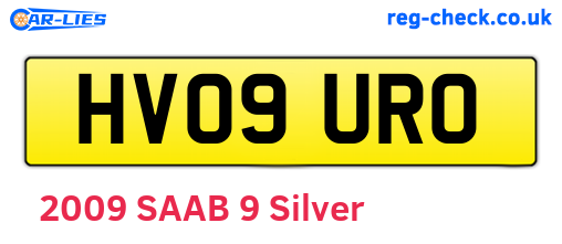 HV09URO are the vehicle registration plates.