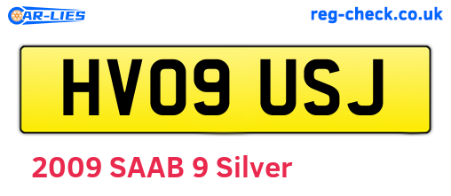 HV09USJ are the vehicle registration plates.