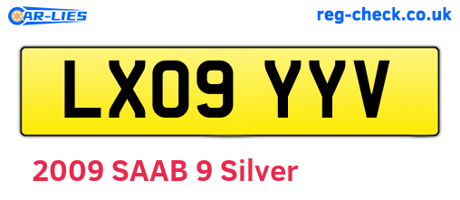 LX09YYV are the vehicle registration plates.