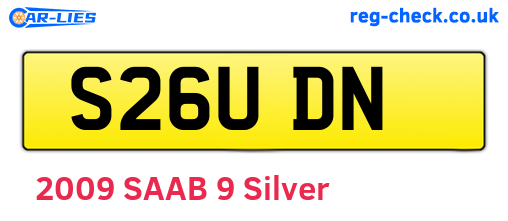 S26UDN are the vehicle registration plates.