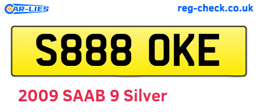 S888OKE are the vehicle registration plates.