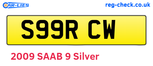 S99RCW are the vehicle registration plates.