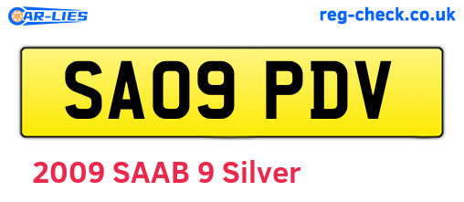 SA09PDV are the vehicle registration plates.
