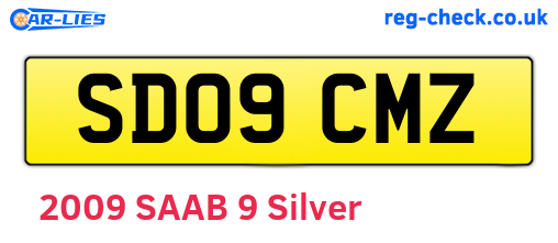 SD09CMZ are the vehicle registration plates.
