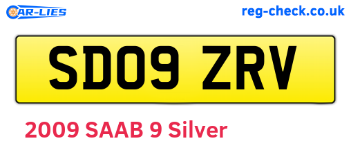 SD09ZRV are the vehicle registration plates.