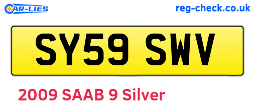 SY59SWV are the vehicle registration plates.