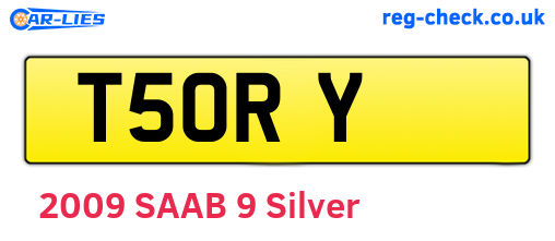 T5ORY are the vehicle registration plates.