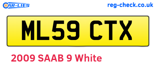 ML59CTX are the vehicle registration plates.