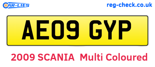 AE09GYP are the vehicle registration plates.