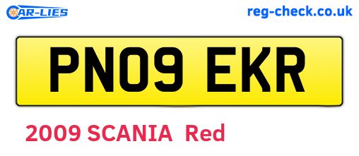 PN09EKR are the vehicle registration plates.