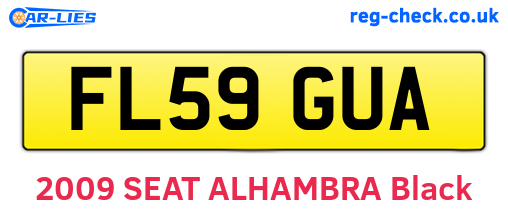 FL59GUA are the vehicle registration plates.