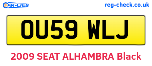 OU59WLJ are the vehicle registration plates.