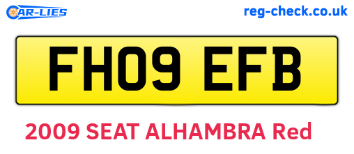 FH09EFB are the vehicle registration plates.
