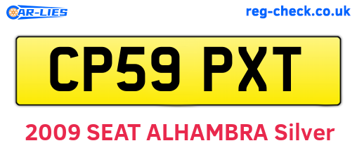 CP59PXT are the vehicle registration plates.