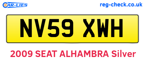 NV59XWH are the vehicle registration plates.