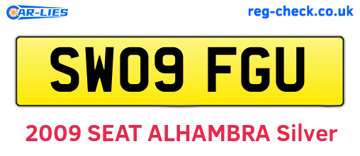 SW09FGU are the vehicle registration plates.