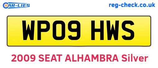 WP09HWS are the vehicle registration plates.