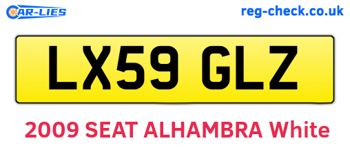 LX59GLZ are the vehicle registration plates.