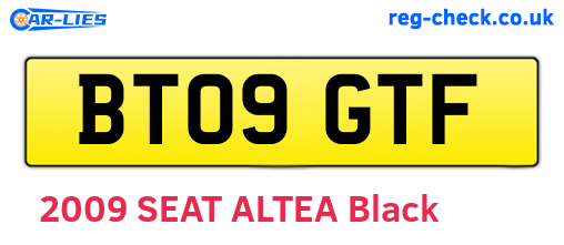 BT09GTF are the vehicle registration plates.