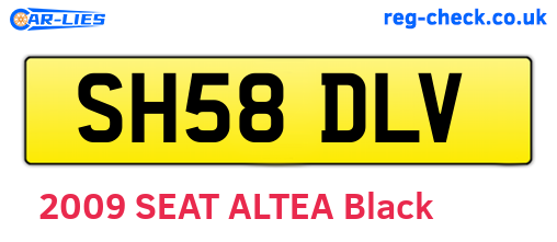 SH58DLV are the vehicle registration plates.