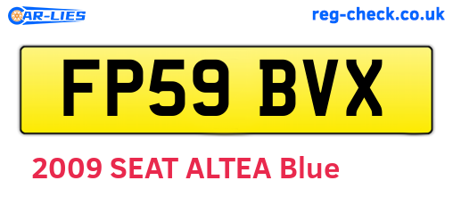 FP59BVX are the vehicle registration plates.