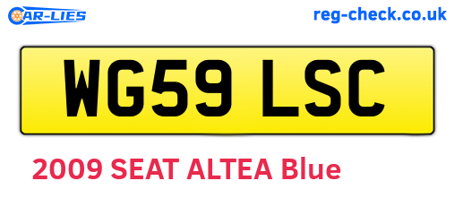 WG59LSC are the vehicle registration plates.