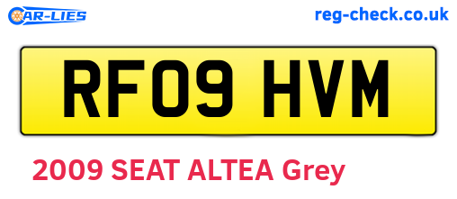 RF09HVM are the vehicle registration plates.