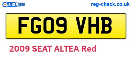 FG09VHB are the vehicle registration plates.