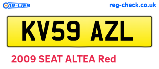 KV59AZL are the vehicle registration plates.