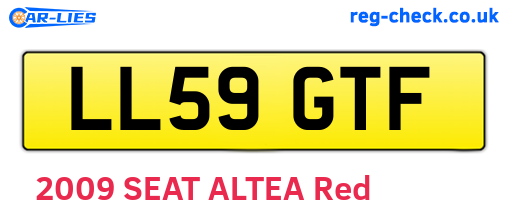 LL59GTF are the vehicle registration plates.