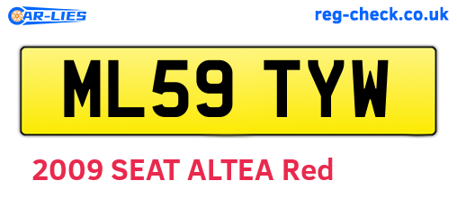 ML59TYW are the vehicle registration plates.