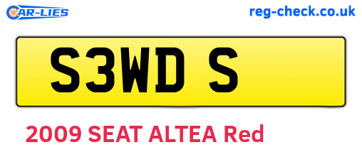 S3WDS are the vehicle registration plates.