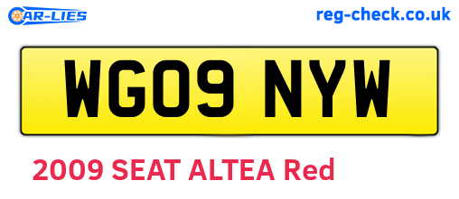 WG09NYW are the vehicle registration plates.