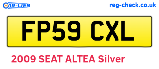 FP59CXL are the vehicle registration plates.