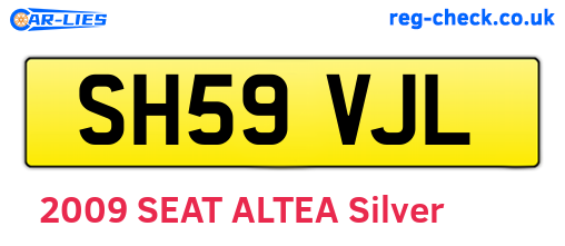 SH59VJL are the vehicle registration plates.