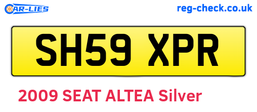 SH59XPR are the vehicle registration plates.