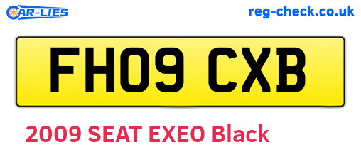 FH09CXB are the vehicle registration plates.