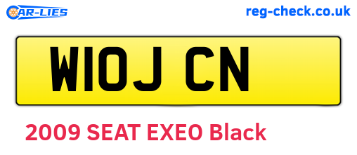 W10JCN are the vehicle registration plates.
