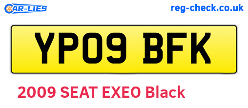 YP09BFK are the vehicle registration plates.