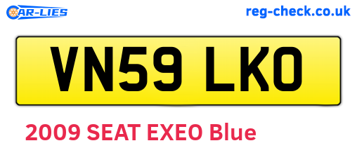 VN59LKO are the vehicle registration plates.