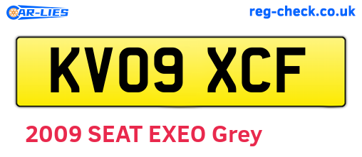 KV09XCF are the vehicle registration plates.