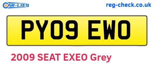 PY09EWO are the vehicle registration plates.