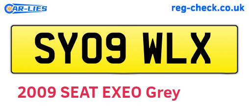 SY09WLX are the vehicle registration plates.
