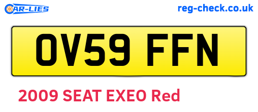 OV59FFN are the vehicle registration plates.